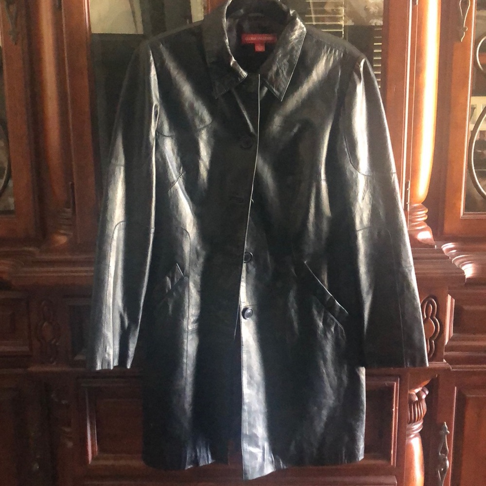 Woman’s Leather coat worn less then a handful